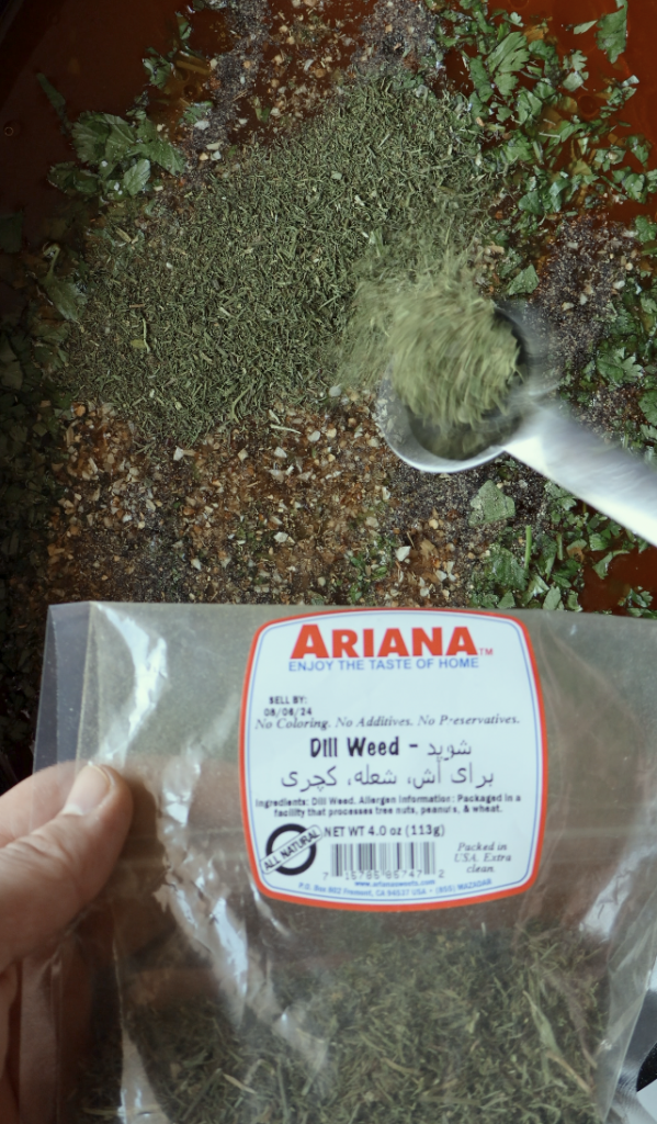 dill from Ariana Sweets being added